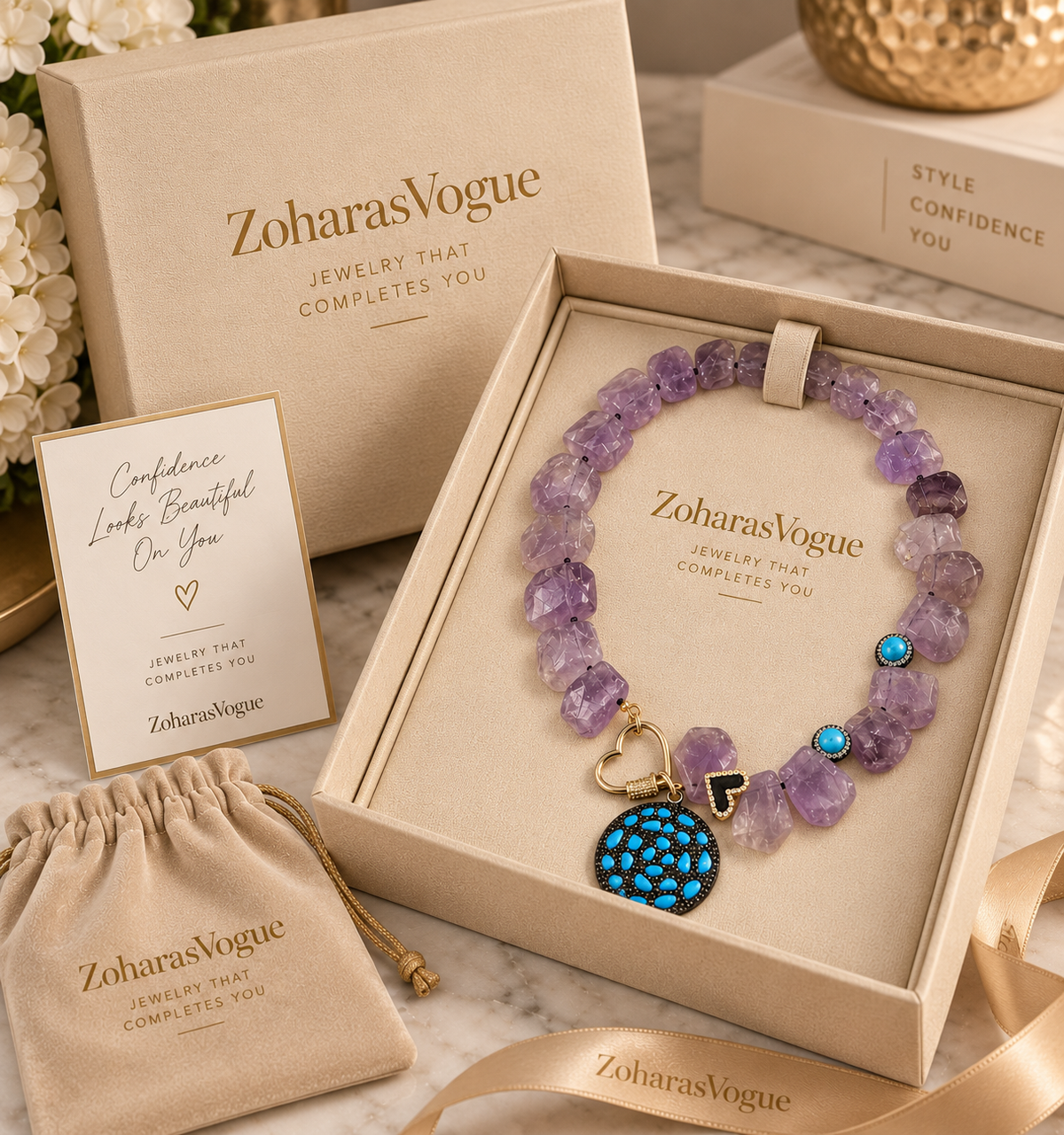 Violet Muse Statement Necklace