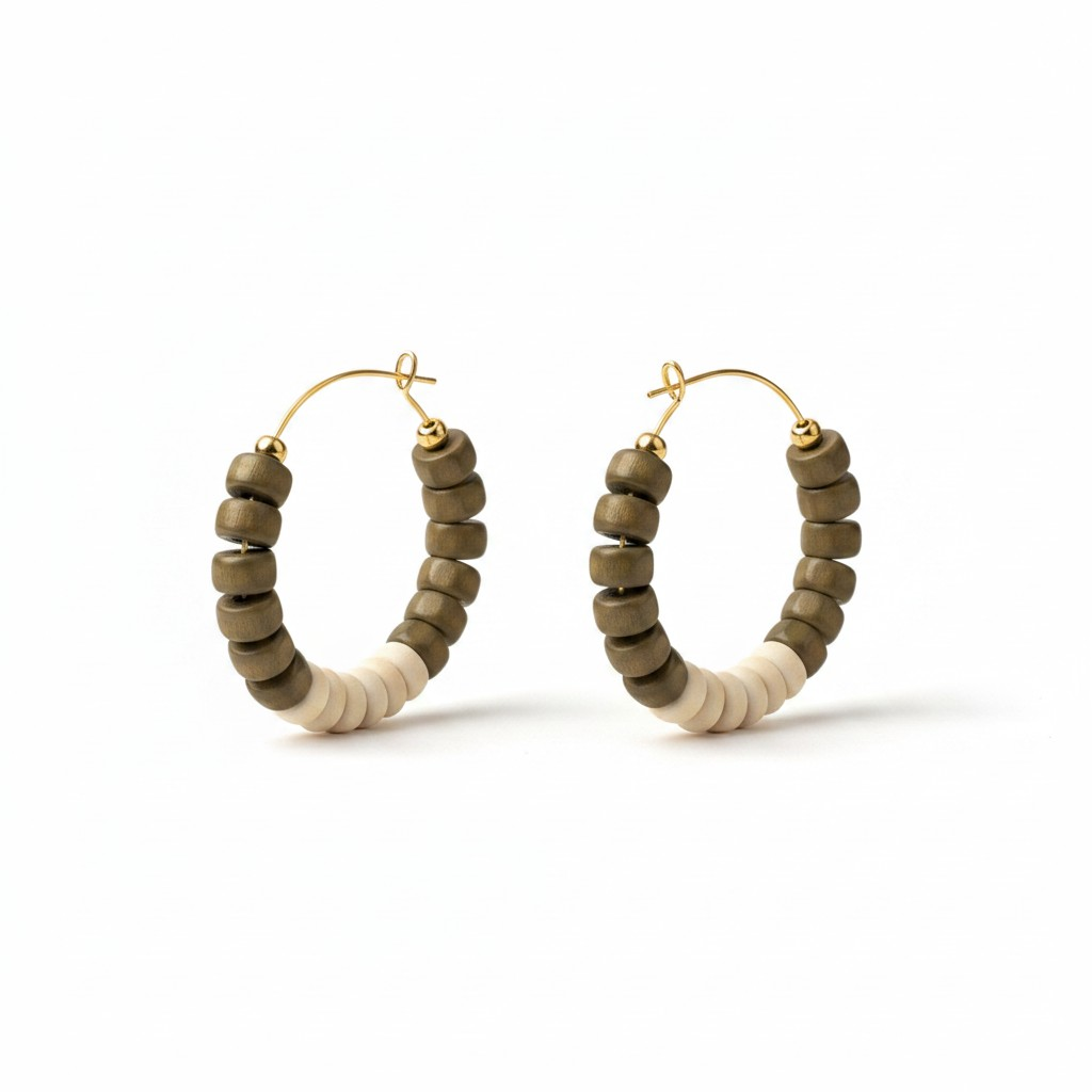 Irie Hematite & Shell Hoops - ZOHARAS VOGUE