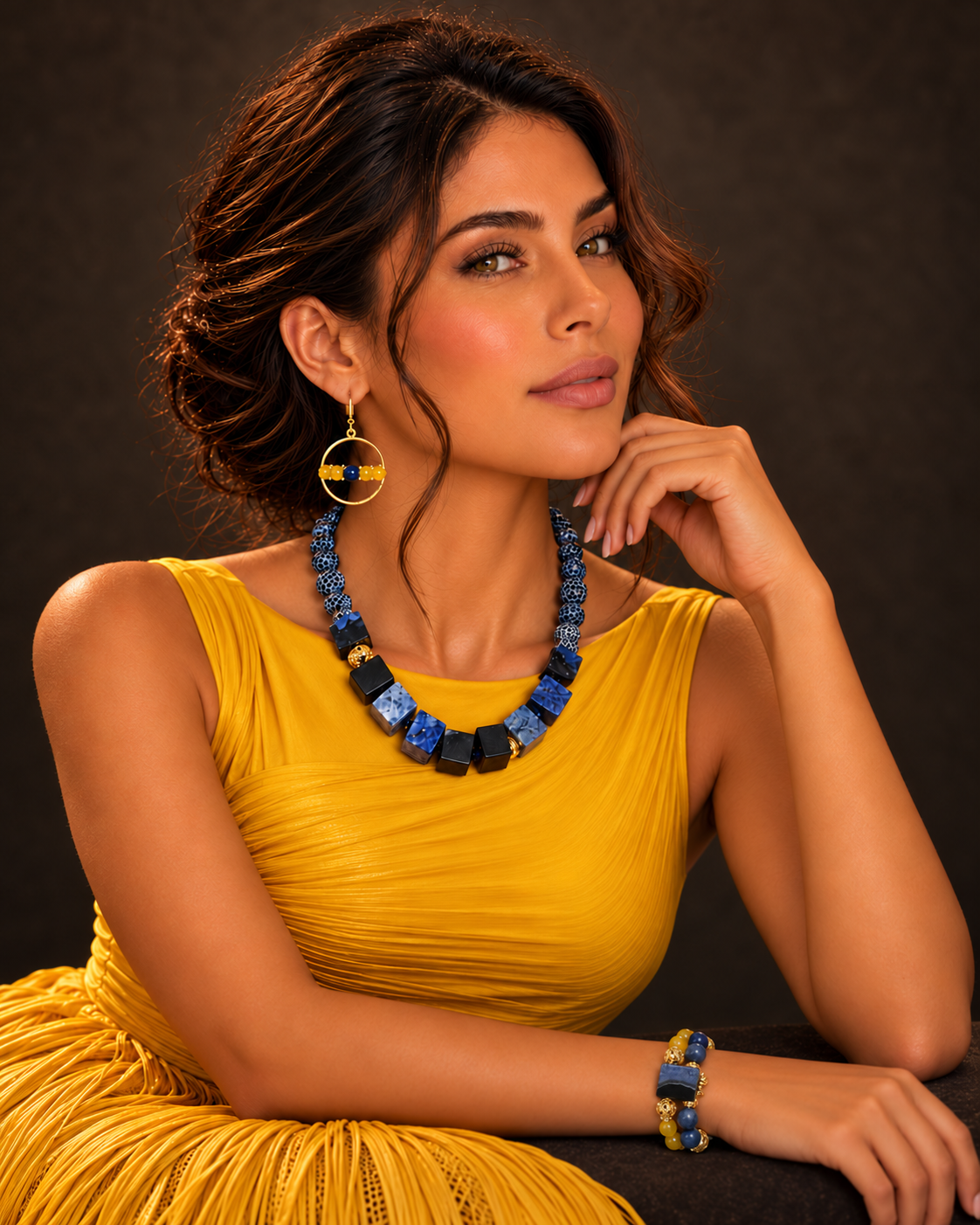 Zuberi Sunstone Hoops - ZOHARAS VOGUE