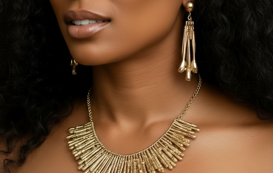 Aurora Hammered Earrings and Necklace (collection available)