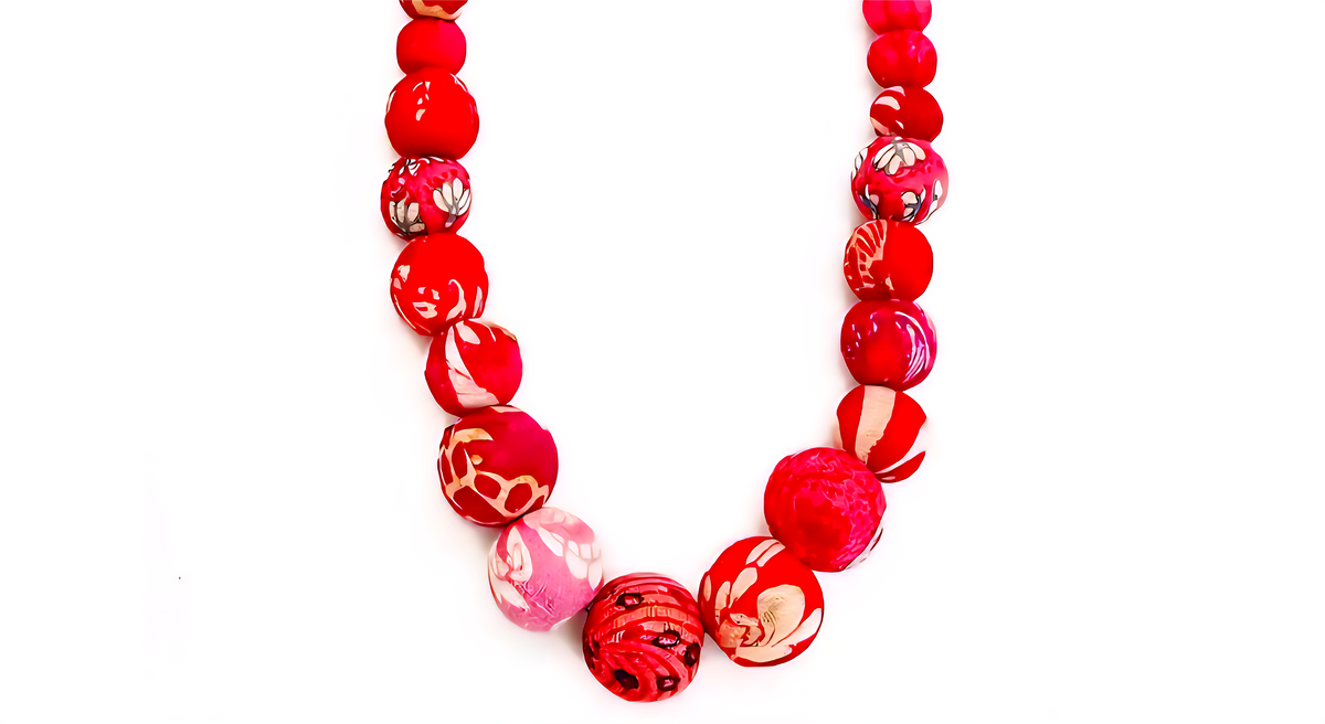 Sunset Bloom Beaded Necklace