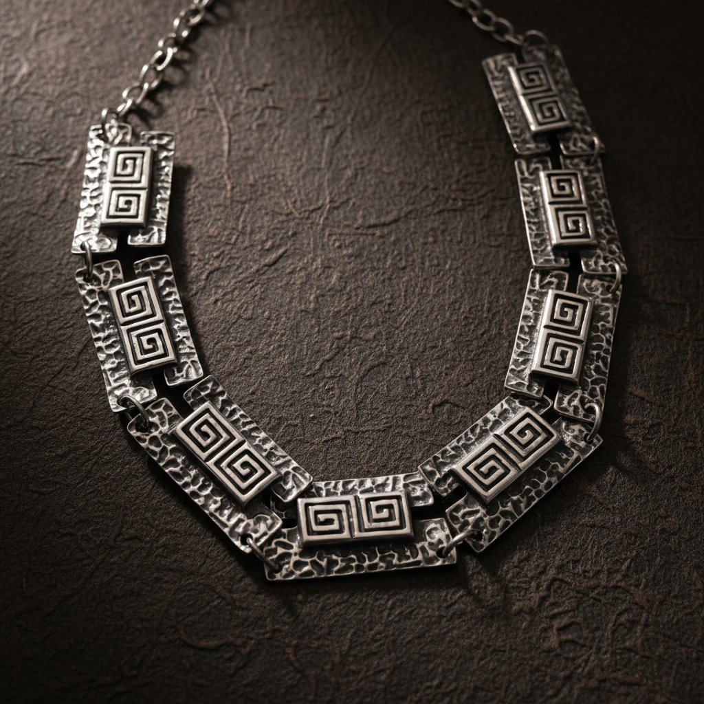 Silver boho Luna Verge Necklace