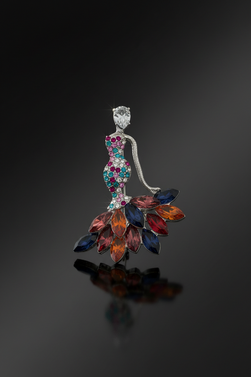 Crystal Dancer Brooch - ZOHARAS VOGUE
