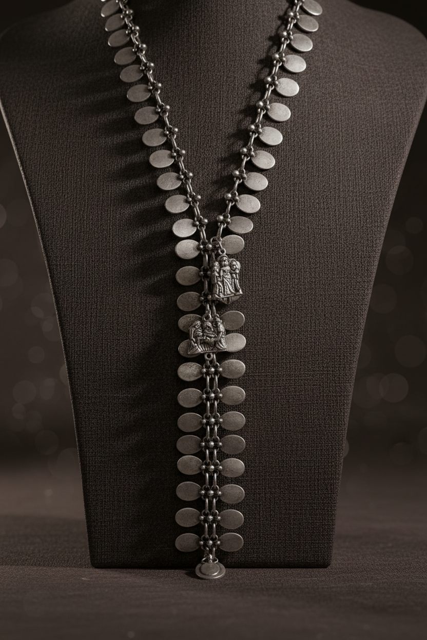 Silver Cascade Lariat Necklace - ZOHARAS VOGUE