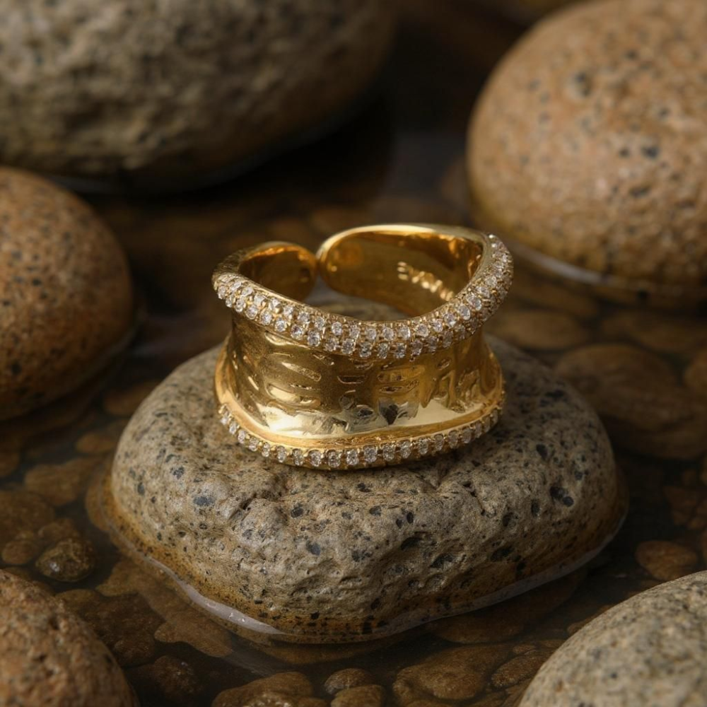 Luxe Geometric Open Ring